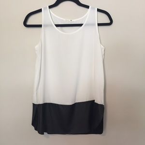 White and Black Tank