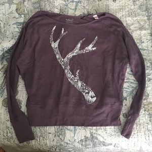 Off shoulder deer antler top