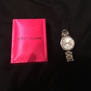 Silver Betsy Johnson watch