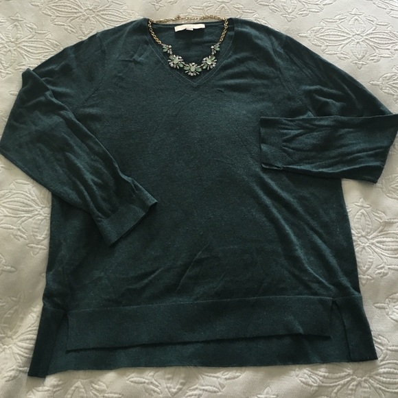 LOFT Extra-Soft Refined V-Neck Sweater Tunic