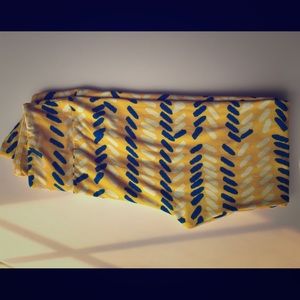 NWT OS lularoe yellow/blue leggings