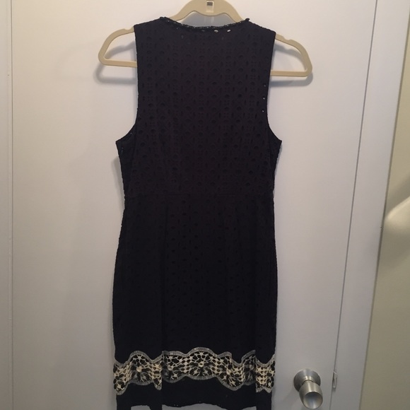 Calypso St. Barth Navy Blue & Ivory Eyelet Dress - Picture 3 of 4