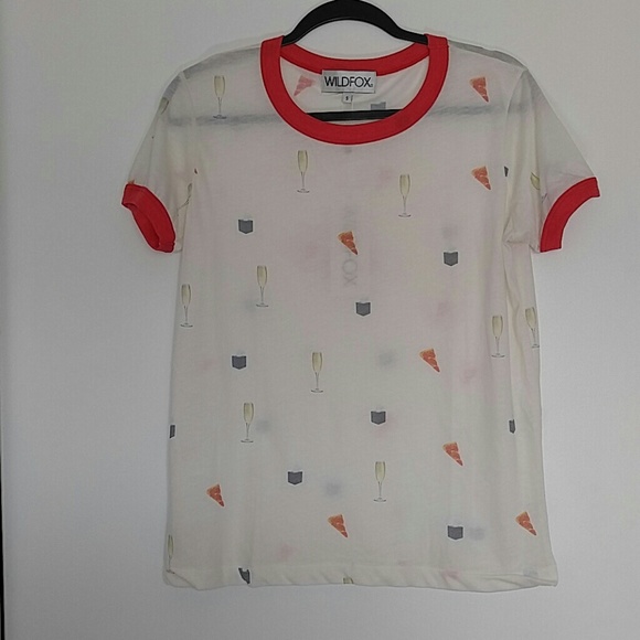 Wildfox Tops - Brand New Wildfox Dinner for one Tee