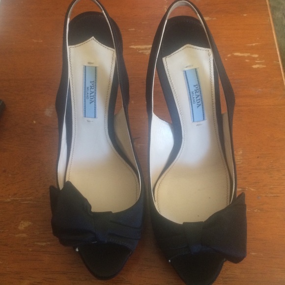 Satin Black Slingback Pump