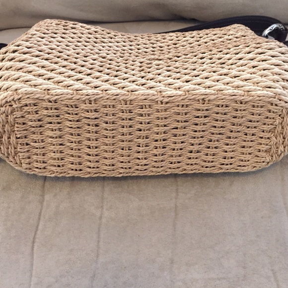 Brighton destiny large straw and leather bag. - Picture 5 of 8