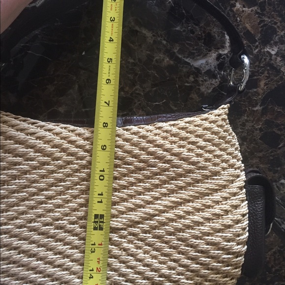 Brighton destiny large straw and leather bag. - Picture 7 of 8