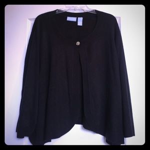 Black open sweater/short kimono