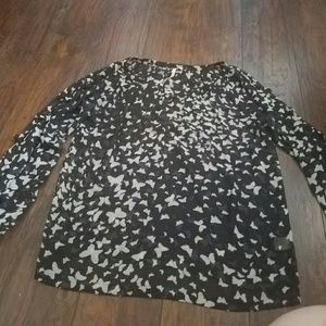 Butterfly sheer shirt