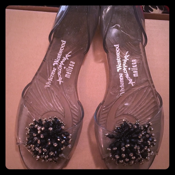Vivienne Westwood peep toe jelly sandals.