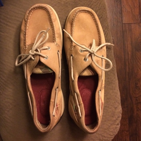 Sperrys with plaid panels
