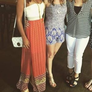 Strapless open back maxi S