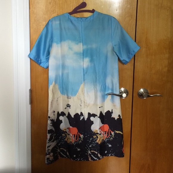 XS ASOS Shift Dress Flamingo Print - Picture 3 of 4