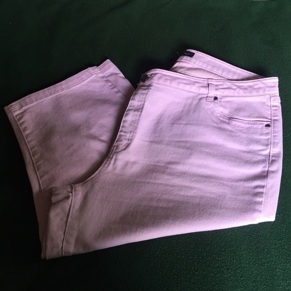 Lilac Denim Capris
