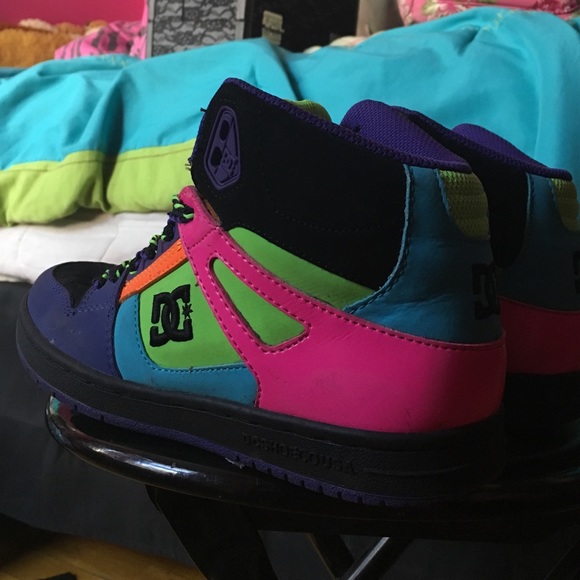 neon dc high tops