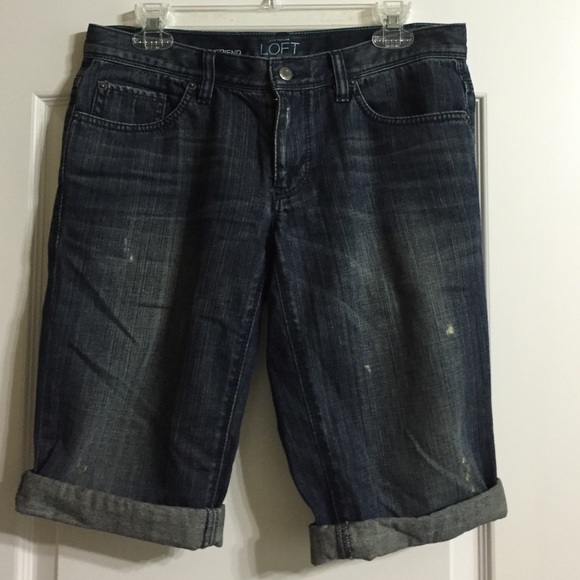 Loft Distressed Boyfriend Shorts