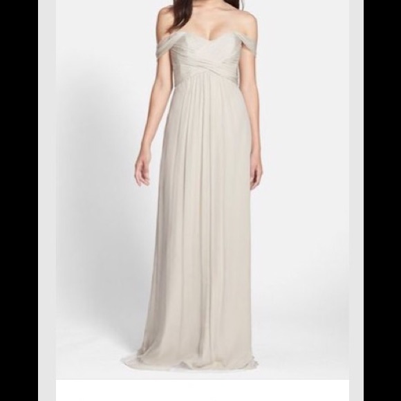 Amsale Convertible Silk Crinkled Chiffon Gown