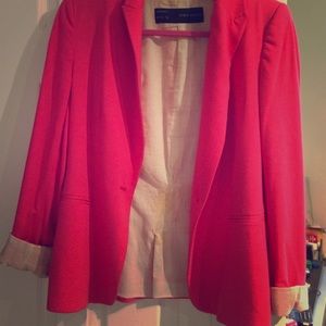 Zara comfy pink blazer.