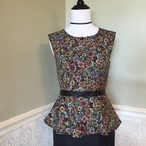 BCBGeneration top - Size 6 - faux leather trim