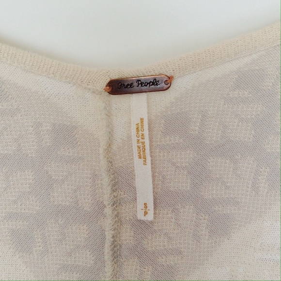 Free People Cream Blush V Neck Mini Dress - Picture 4 of 4