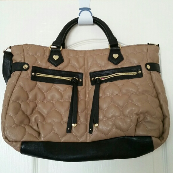Betsey Johnson Handbags - SALE! Betsey Johnson large heart quilted satchel