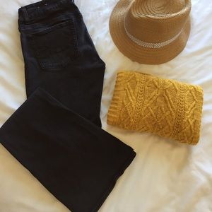 American eagle black flare jeans.