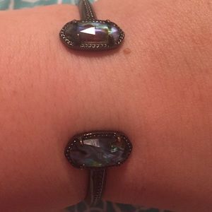 Kendra Scott Elton Bracelet in Gumnetal & Abalone