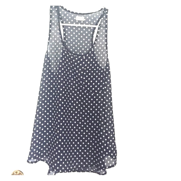 Sheer Polk-a-dot Tunic - Picture 1 of 3