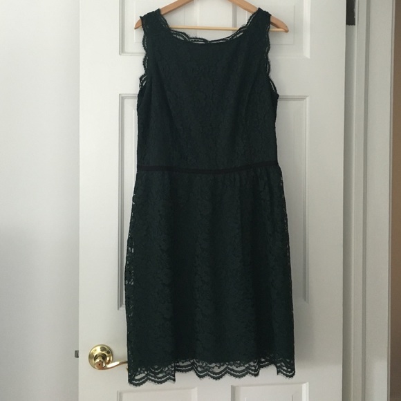 NWT LOFT Emerald Scallop Lace Party Dress!!