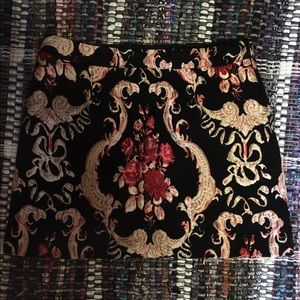 Forever 21 Rose Embroidered Mini Skirt