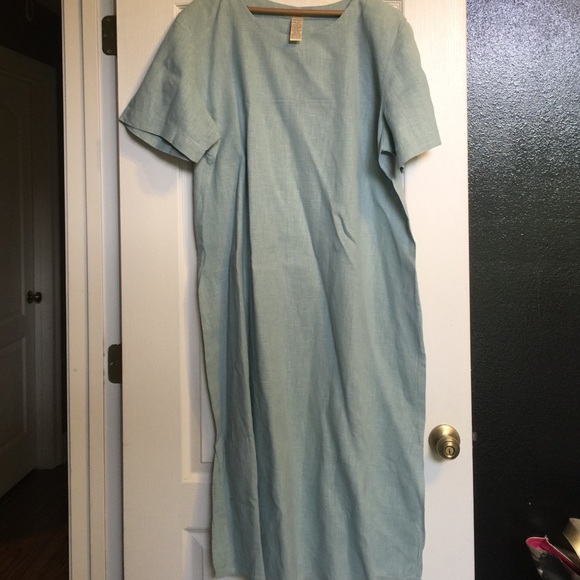 Beautiful light blue linen maxi dress