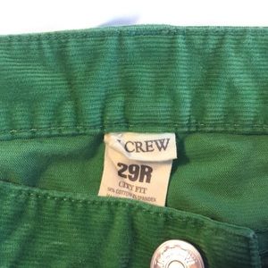 Green Corduroy J Crew Pants