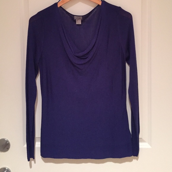 Purple Cowl Neck Top