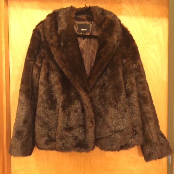 mossimo faux fur coat
