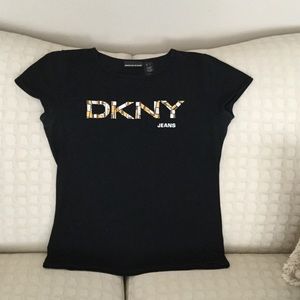 DKNY Metallic Embellished Tee
