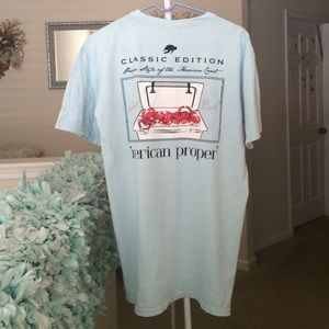 Light blue 'Mearican proper tee