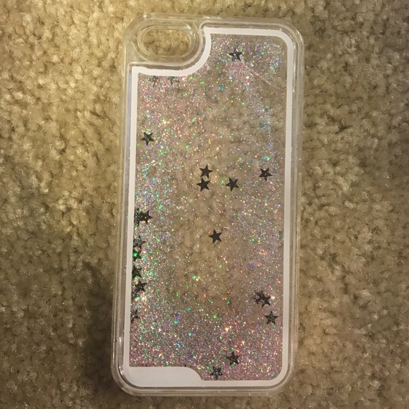 5C Glitter Case w/ Black Stars