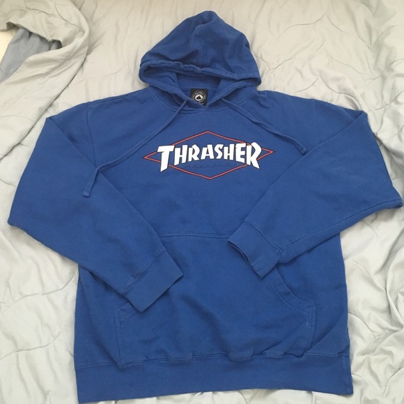 Blue Thrasher Diamond Hoodie