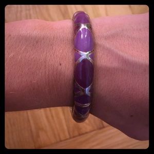Gold and purple bracelet