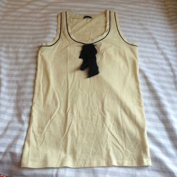 Super Soft Cashmere Blend XS Club Monaco Bow Tank
