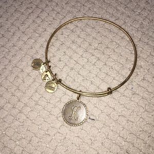 Gold letter "K" Alex and Ani bracelet