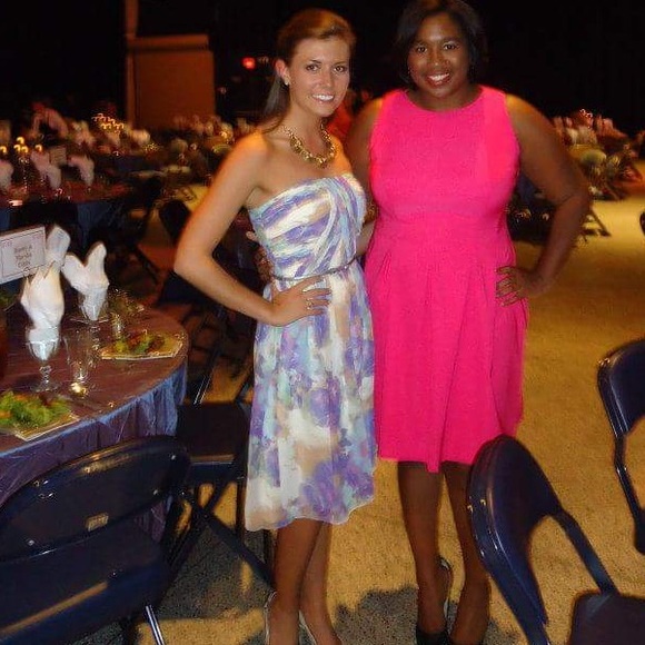 Strapless purple floral sundress - Picture 1 of 4