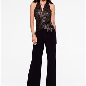NWT Cache black and gold jumpsuit size 12