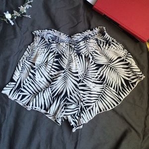 Brandy Melville John Galt Palm Leaves Rayon Shorts