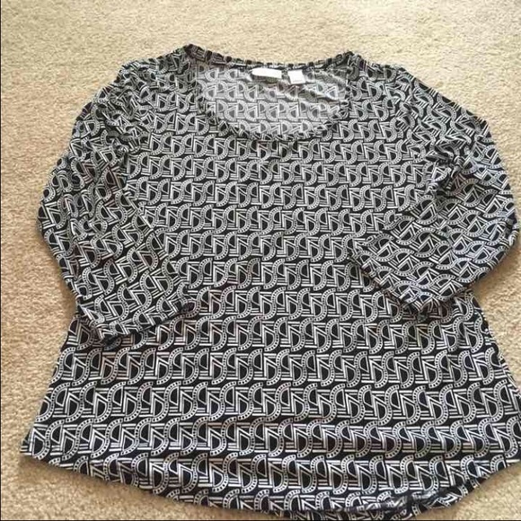 Chico's black and white top - size 0