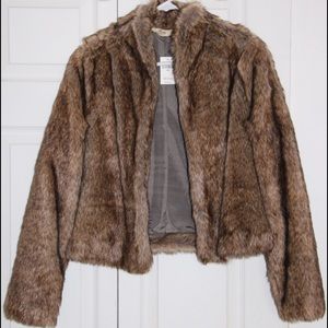 Hollister faux fur jacket!