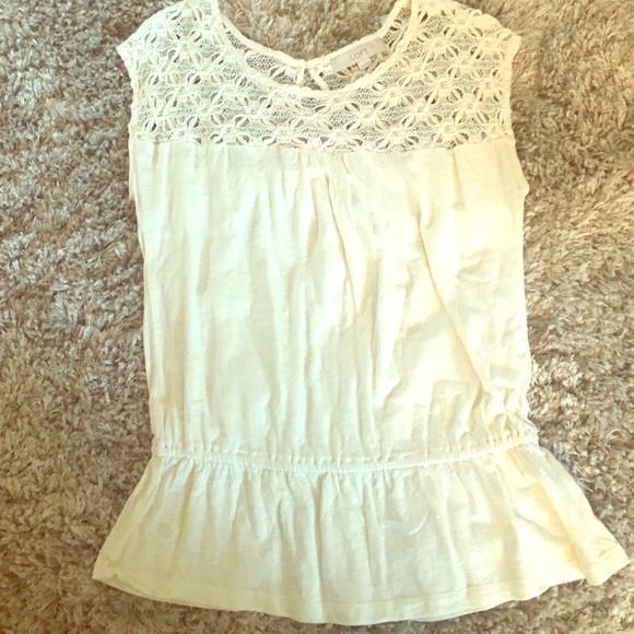 Loft crocheted peplum