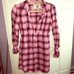 PINK Plaid Dress