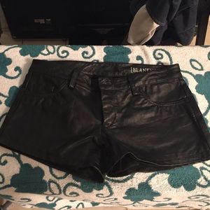 Leather shorts
