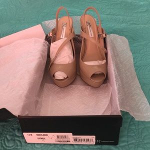 INC peep-toe slingbacks