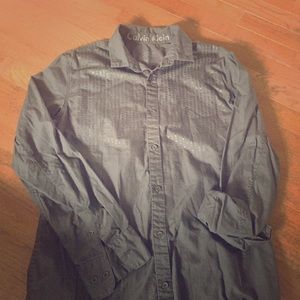 Calvin Klein dark gray men's shirt